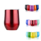 350ml Double Wall Stainless Steel Insulated Vacuum Stemless Wine Glass With Sliding Lid