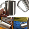 Custom Color Personalized 280ML Stainless Steel Coffee Mug Holder With Carabiner