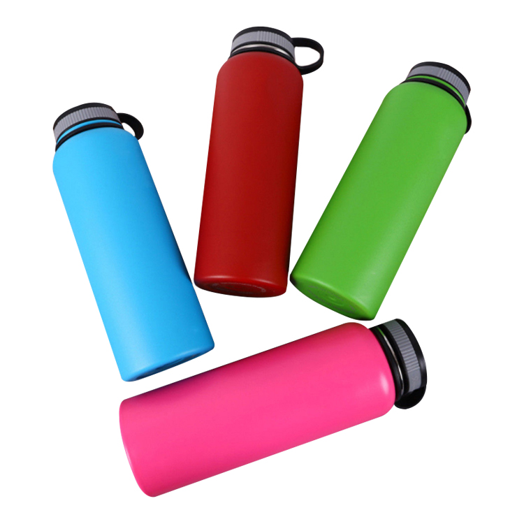 Custom Stainless Steel Vacuum Sport Travel Running Water Drinking Bottle Cycling with Cap